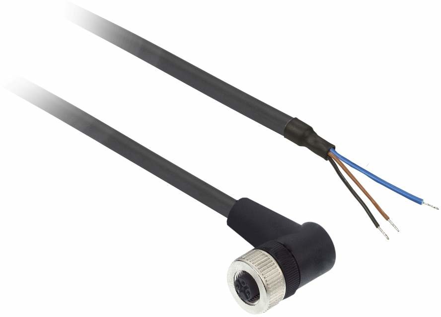 SCHNEIDER Konektor-okablowany-kątowy-żeński-M12-4-piny-z-LED-kabel-5m XZCP1340L5