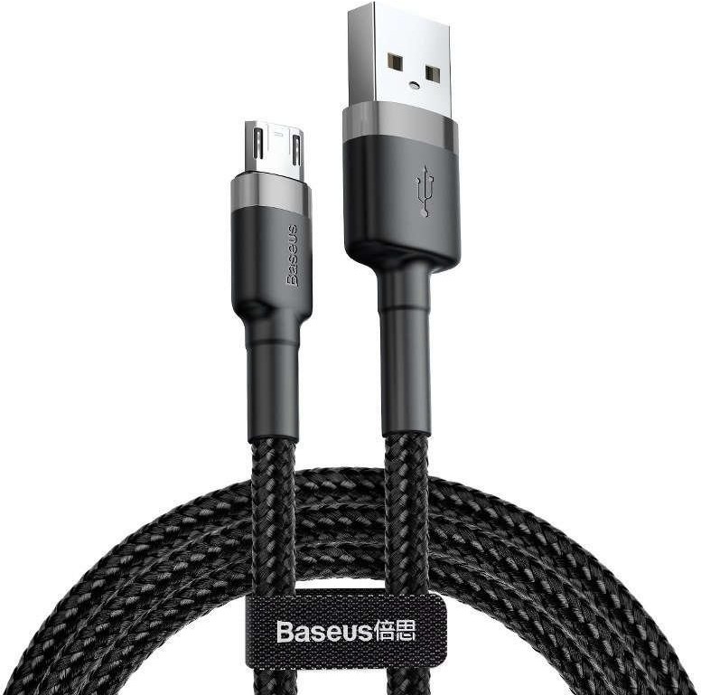 Baseus Kabel USB do Micro USB Cafule 2.4A 0.5m szaro-czarny) 10692X1