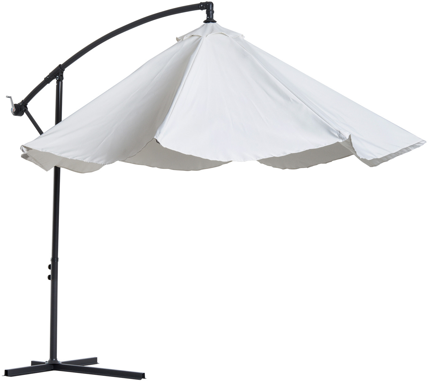Outsunny PARASOL OGRODOWY Z RĘCZNĄ KORBĄ 3 m kremowy