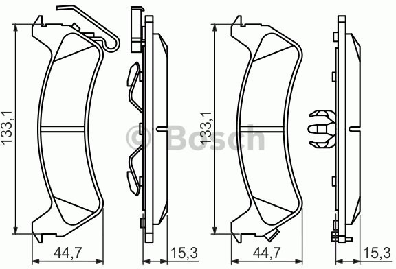 Bosch Zestaw klocków hamulcowych, hamulce tarczowe 0 986 494 348