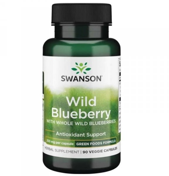 SWANSON Wild Blueberry (Dzika borówka) 250mg 90 kaps. SW326