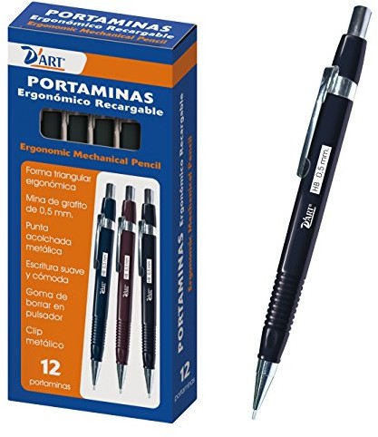 DART D 'Art puszka metalowa ołówek automatyczny, 79437  0.5 MM, 12 sztuk, czarny 79437