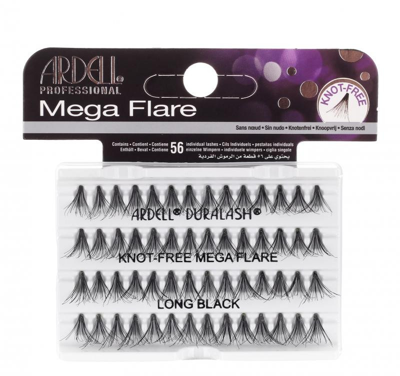 Ardell Mega Flare - Pogrubione rzęsy w kępkach - 652812 - KNOT-FREE MEGA FLARE - LONG BLACK