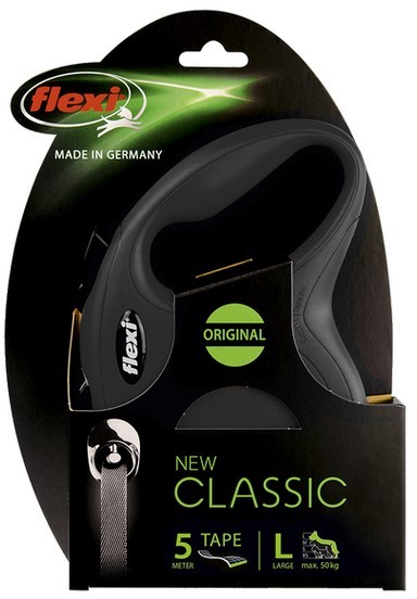Flexi New Classic Smycz taśma L 5m czarna