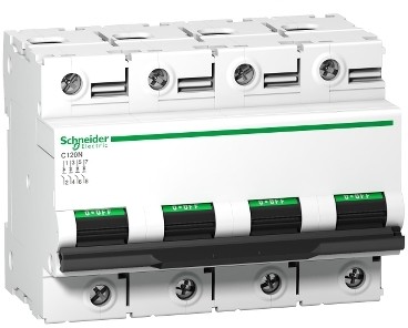 Schneider Wyłącznik-nadprądowy-4P-C-63A-10kA-C120N-C63-4 A9N18371