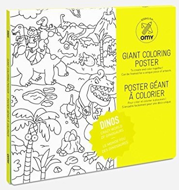 my o omy pos31 Dino plakat do malowanie papieru wielokolorowy 100 x 70 cm POS31