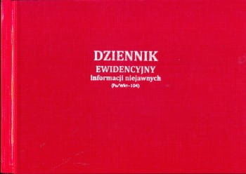 Firma krajewski Dziennik ewidencyjny (informacji niejawnych) [Pu/Wkt-104] Pu/Wkt-104