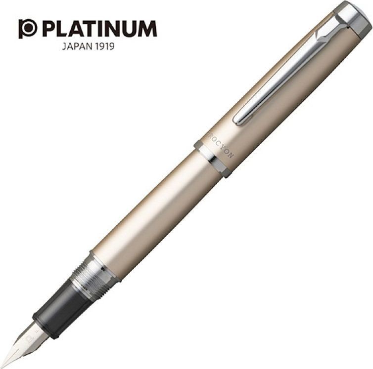 Platinum Pióro wieczne Proycon Luster Champagne Gold F złote PLA-PNS8000-78F