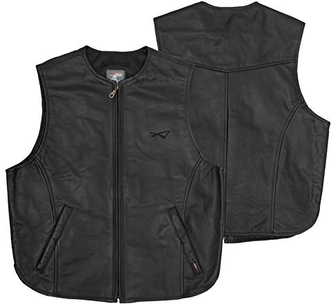 A-Pro A-Pro Kamizelka dla motocyklistów, skóra bydlęca, jakość Mofa Custom Chopper, czarna, M 5180000014230