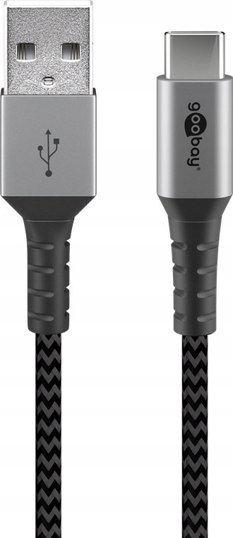 Goobay Kabel Usb-c - Usb-a 2.0 Sznurkowy Oplot 1m