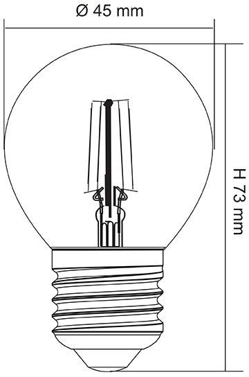 Bellight Żarówka Tradycyjna P45 230V E27 40W prezroczysta 16170076 16170076