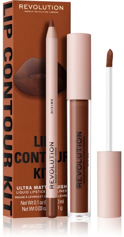 Makeup Revolution Lip Contour Kit zestaw do ust Divine odcień
