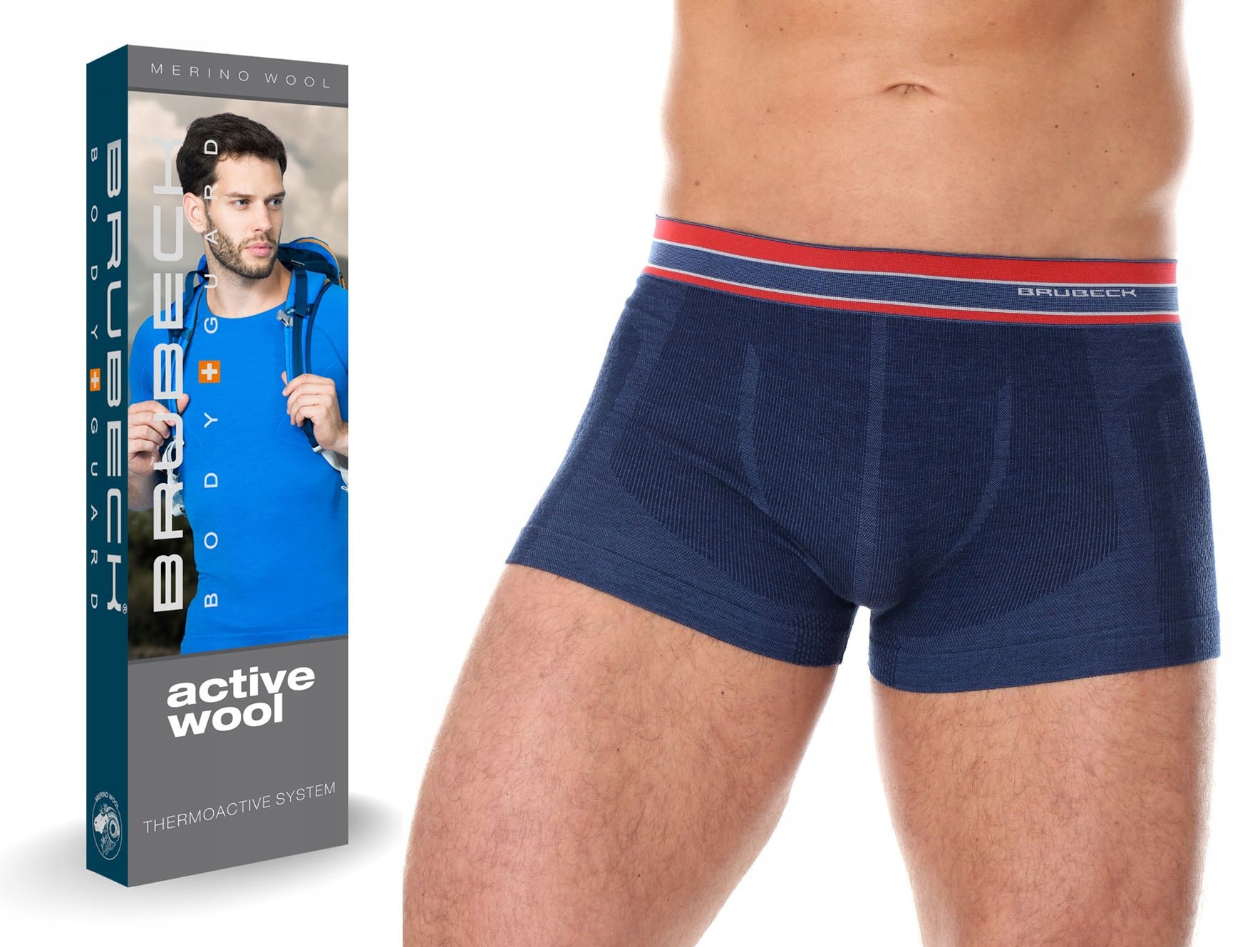 Brubeck Bokserki Termoaktywne Active Wool Men M
