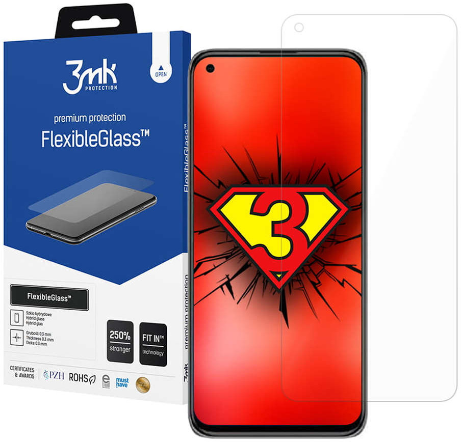 3MK Szkło hybrydowe Flexible Glass 7H do Xiaomi Mi 11 Lite 4G/5G 9714X10
