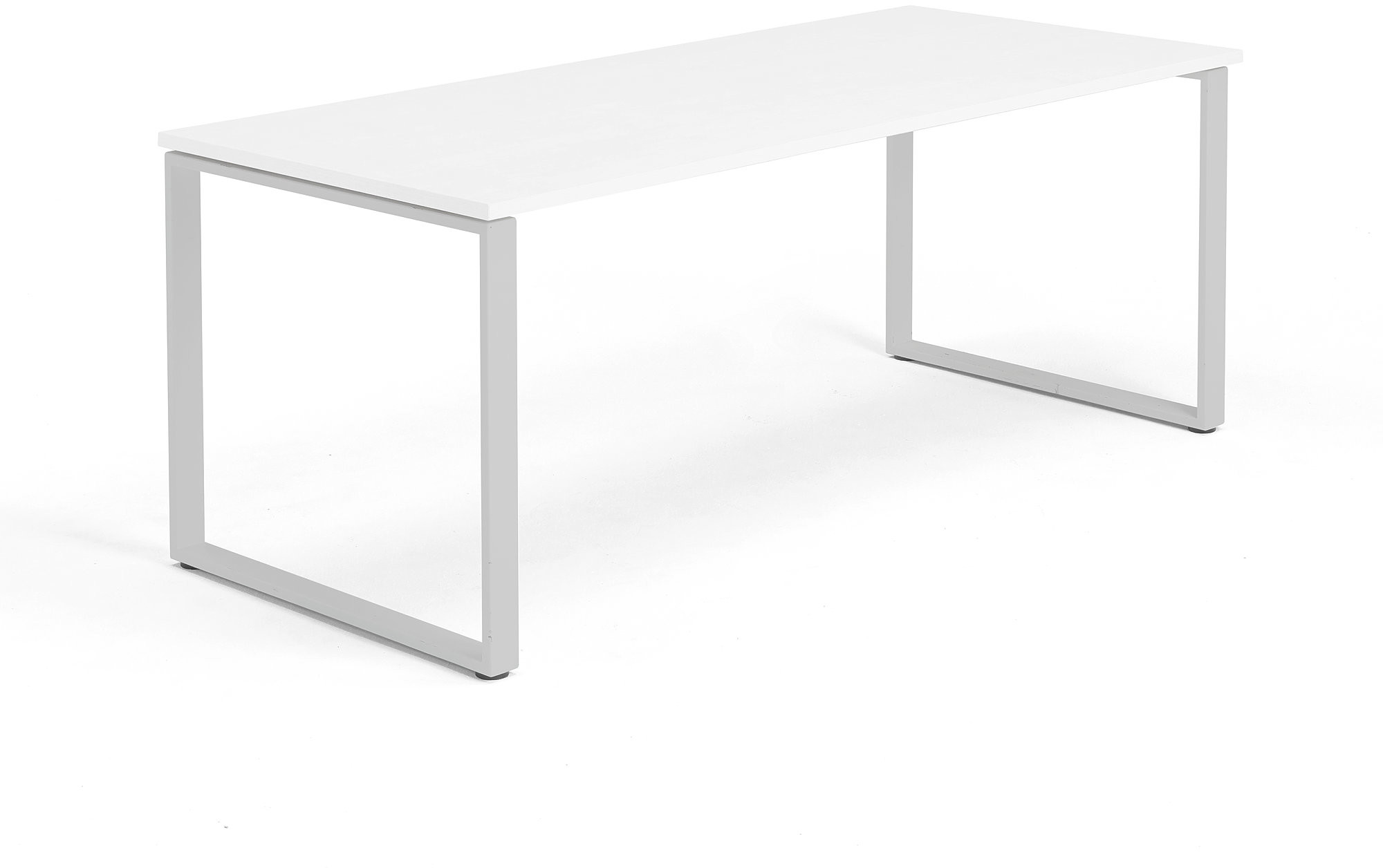 AJ Biurko Modulus rama O 1800x800 mm srebrna rama białe 1612023