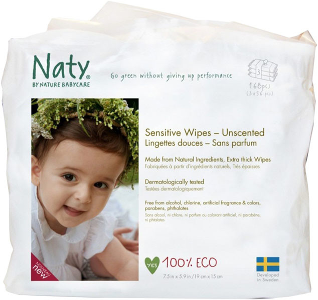NATY NATURE BABYCARE NATY Chusteczki nawilżane dla dzieci 3x56 szt