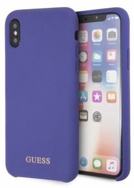 Guess Silicone - Etui iPhone X fioletowy