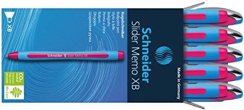 Schneider Slider Memo XB długopis ze skuwką, kolor niebieski, opakowanie 10 sztuk 150209