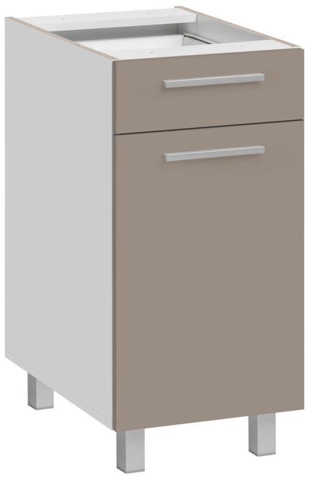 MEBLE OKMED Szafka kuchenna stojąca Salma 40 cm kolor kawa mrożona