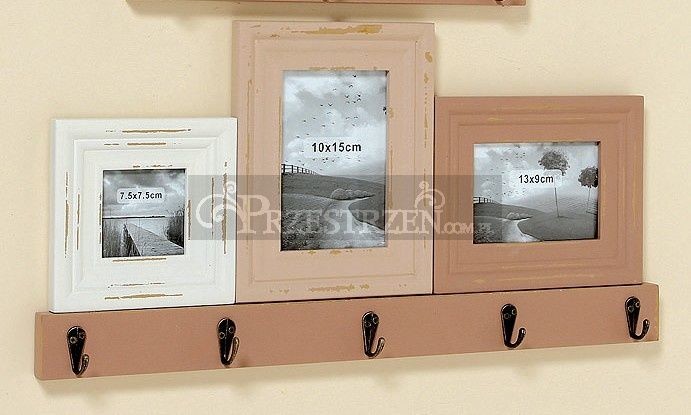 NA Jolipa WIESZAK Z 3 RAMKA ZDJĘCIA - Shabby Chic