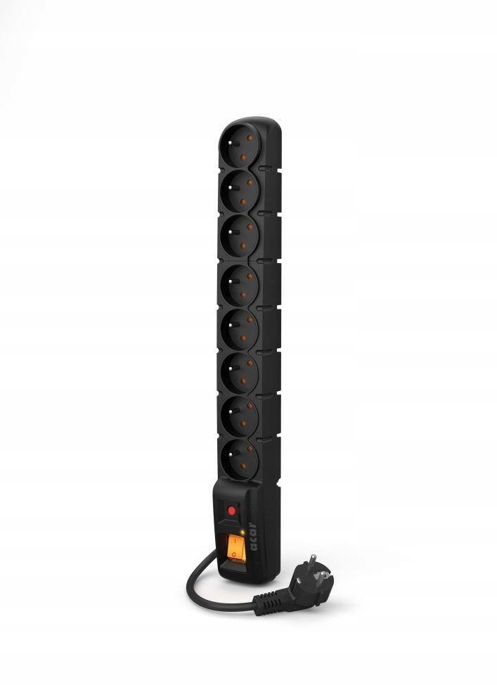 Acar Listwa zasilająca S8 Pro 1,5m czarna