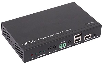LINDY Extender C6 HDMI/DVI/DisplayPort 4 K USB 2.0 HDBaseT 2.0 100 m 38209