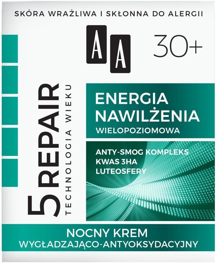 Oceanic Technologia Wieku 5Repair 30+ Energia Nawilżenia nocny krem wygładzająco-antyoksydacyjny 50ml 94271-uniw