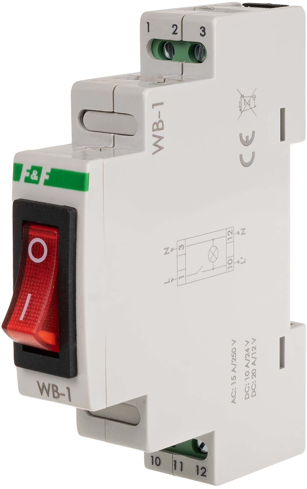 Eaton Przełącznik-dwupozycyjny-z-lampką-sygnalizacyjną-czerwoną-WB-1R WB-1R