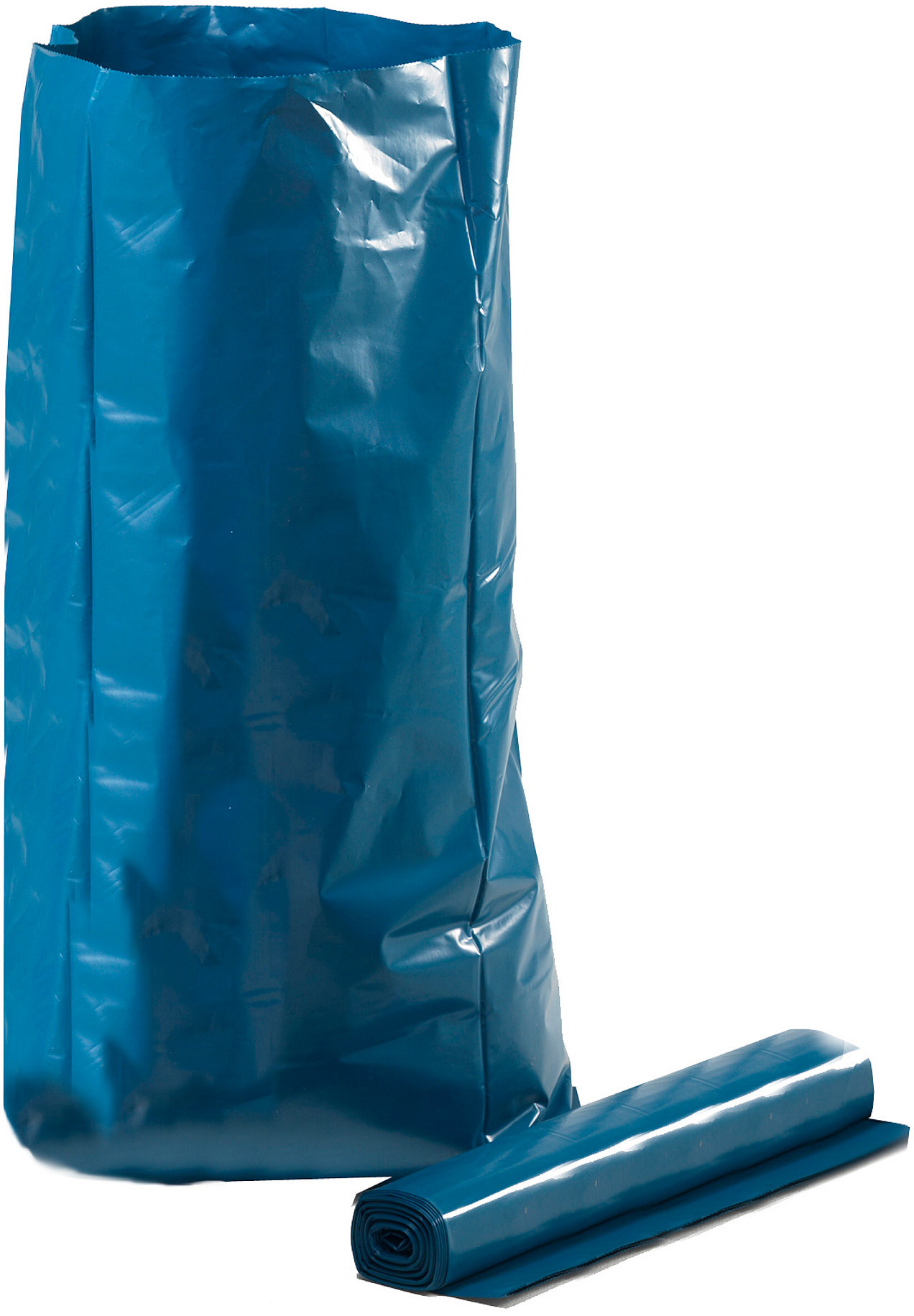 AJ Produkty Grube worki na odpady, 6 rolek (10 sztuk/rolka), 125 L, niebieski