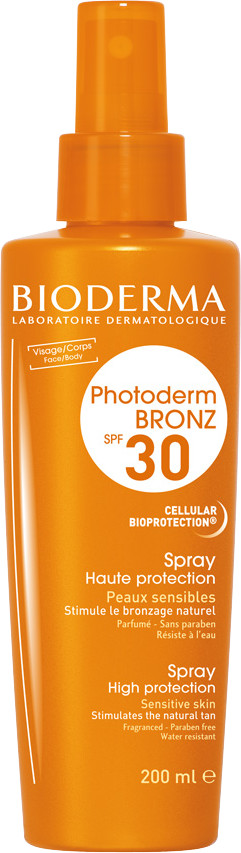 Фото - Крем і лосьйон Bioderma  Photoderm BRONZ SPF 30 Spray - Spray przyspieszający opalanie  