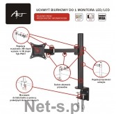 Art Uchwyt L-01 biurkowy uniwersakny DO MONITORA LCD czarny 13-27 10KG L-01 (RAMART L-01)