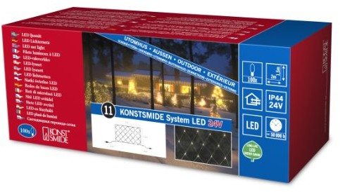 KonstSmide 4613-103 rozszerzenie do systemu świetlnego LED, IP44, do użytku na zewnątrz, 100 diod z ciepłym, białym światłem, przezroczysty kabel 4613-103