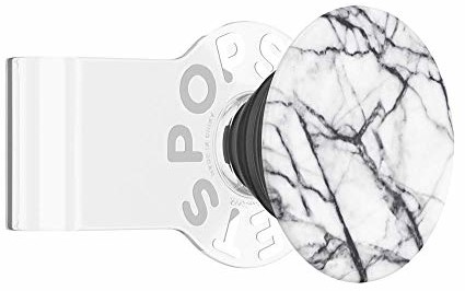 PopSockets PopSockets: PopGrip Slide klips bazowy z uchwytem do telefonu PopGrip z wymiennymi krążkami PopTop, kompatybilny z iPhone'a Silikonowe etui - iPhone XS Max - Clear as Day 701083