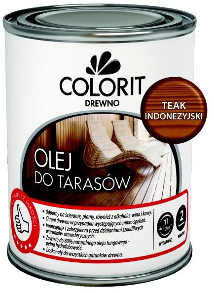 Colorit Olej do taras$394w  Drewno teak indonezyjski 0 75 l