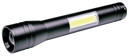 Solight WL116 LED Latarka LED/3W/COB/2xAA, czarna