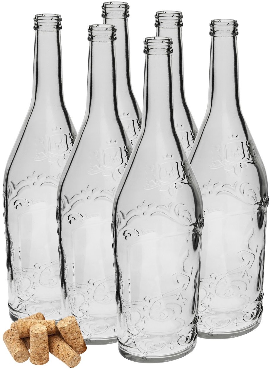 Biowin Butelka Domowa Nalewka 6szt z korkami 500ml