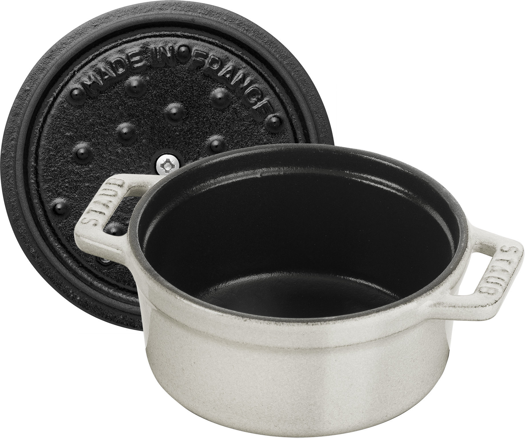 Staub Mini garnek żeliwny okrągły La Cocotte 250 ml biała trufla 40501-408-0