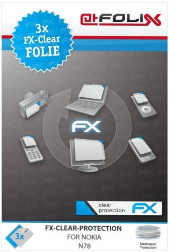 Displayschutz@FoliX atFoliX Nokia N78 folia ochronna na wyświetlacz (zestaw 3 szt.) - FX-Clear, krystalicznie czysta folia ochronna premium 4050512029262