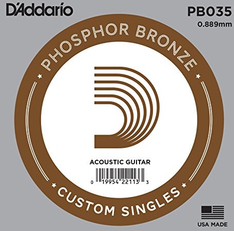 DAddario PB035 fosforowy brąz pojedyncza struna do gitar 0,088 cm (0,035 cala) PB035
