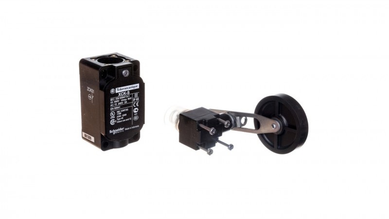 Schneider Electric Wyłącznik krańcowy 1R1Z 2P migowy dźwignia rolkowa z samoczynnym powrotem XCKS149 XCKS149