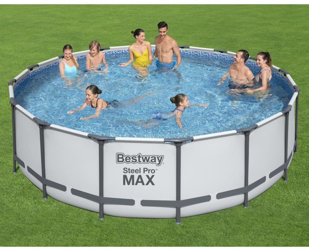 vidaXL Bestway Basen Steel Pro MAX z akcesoriami, 488 x 122 cm