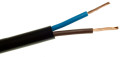 Elektrokabel Przewód płaski OMYp 2x1,5 czarny 300/500V H03VVH2-F