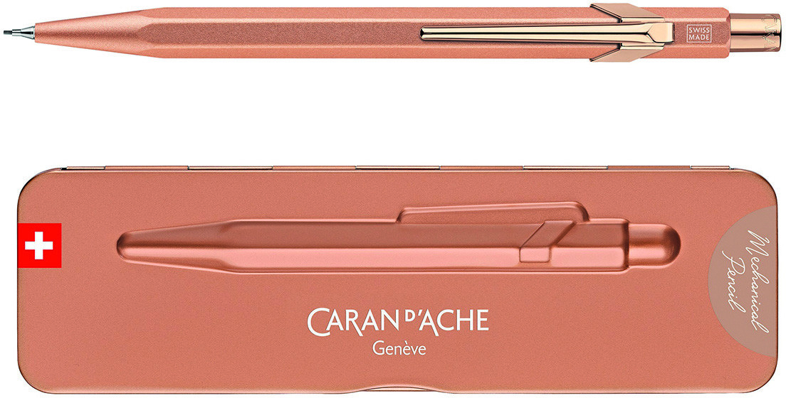 CARAN D'ACHE Ołówek automatyczny CARAN D'ACHE 844 0,7mm w pudełku różowe złoto OLP.051