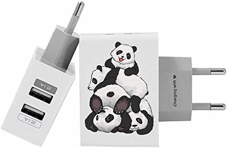 Gocase Gocase ładowarka ścienna Pandas | Dual USB cute-pandas