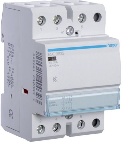 Hager Stycznik cichy ESC363S 63A 230V 3Z ESC363S
