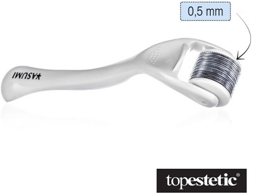 Yasumi Yasumi Derma Roller Yasumi Titanium 0,5 Roller do twarzy z tytanowymi igłami o dł. 0,50 mm