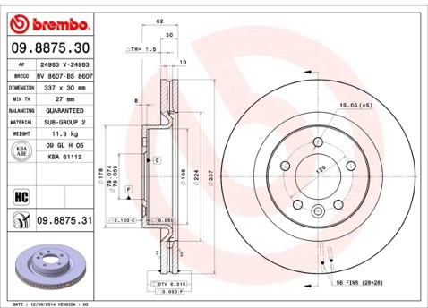 BREMBO 09.8875.31