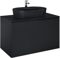 Elita 168387 SZAFKA GLAM 90 1S+1S BLACK MATT PDW