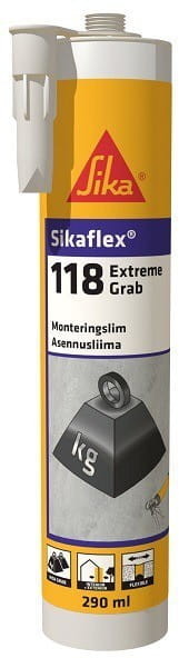 Sika UNIMET 118 EXTRA GRAB KLEJ MONTAŻOWY 290ML BIAŁY SK-EG463018 [12562815]