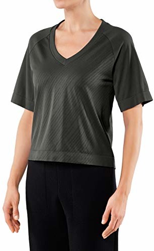 FALKE damski T-shirt Modest, Sport Performance, 1 sztuka, zielony (Black Olive 7153), rozmiar: XS